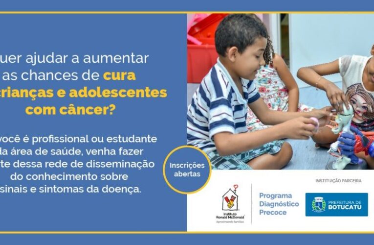 Inscrições abertas para curso de Capacitação no Diagnóstico Precoce do Câncer Infantojuvenil