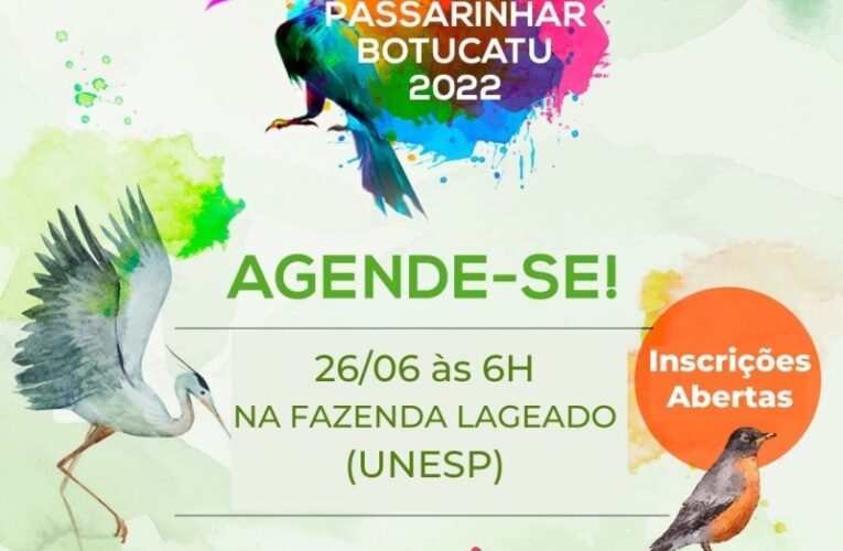 Edição do “Vem Passarinhar em Botucatu” será no próximo sábado, 26