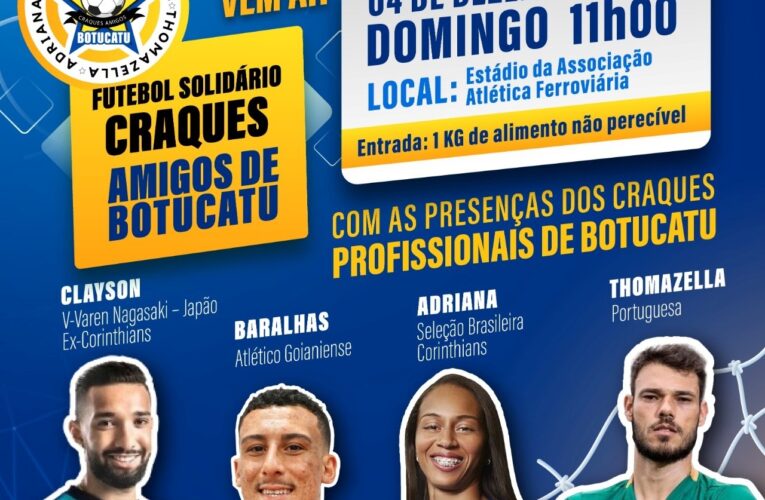 Botucatu terá Futebol Solidário neste domingo, com craques profissionais e homenagem para Zé Maria