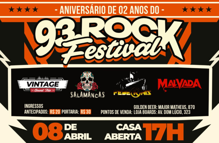 Programa 93.Rock comemora 2 anos com super festival neste sábado, na Golden Beer Tap House