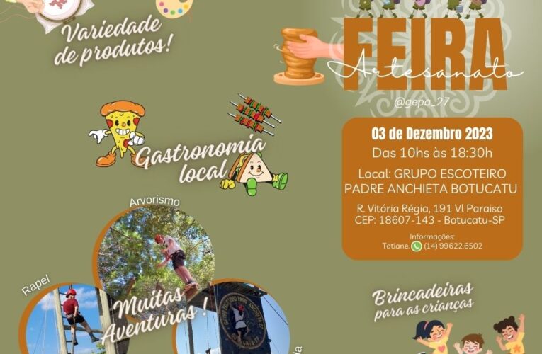 Grupo Escoteiro Padre Ancheita realiza a 1ª Feira de Artesanato