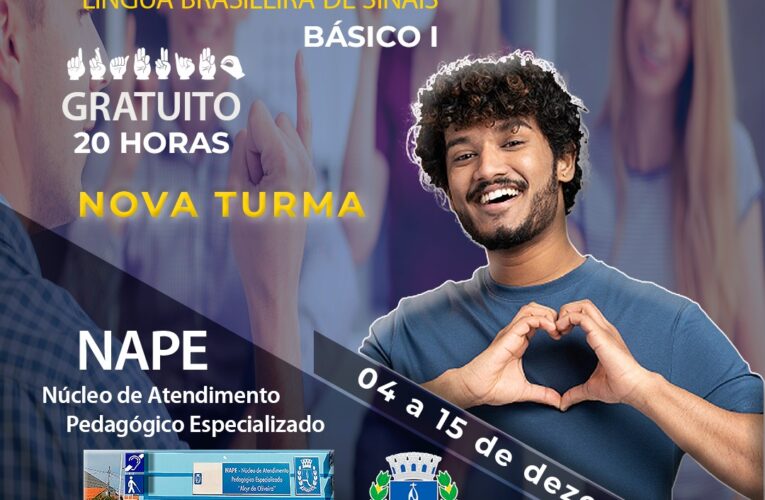 NAPE abre inscrições para mais um Curso de Libras, o último do ano de 2023