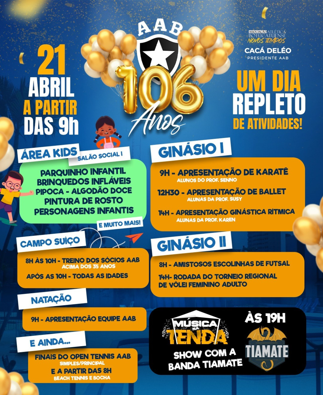 AAB fará grande festa para celebrar seus 106 anos no domingo (21) –  Criativa FM