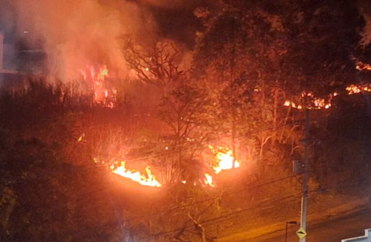 Incêndio atinge área próxima ao Asilo em Botucatu