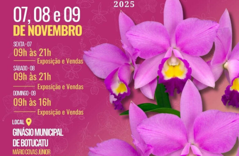  33ª Exposição Nacional de Orquídeas ocorre em novembro na cidade de Botucatu