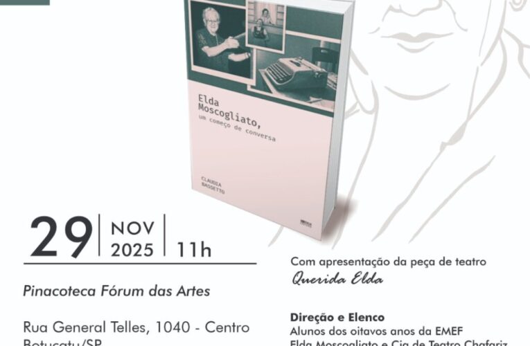 Pinacoteca de Botucatu recebe o lançamento do livro “Elda Moscogliato, um começo de conversa”