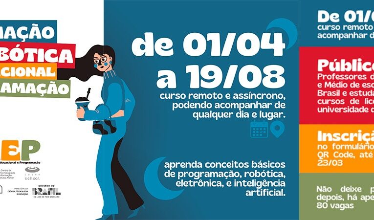 USP oferece curso online gratuito de robótica educacional e inteligência artificial para professores da rede pública e licenciandos