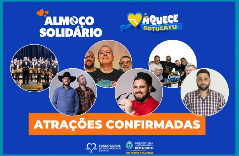 Almoço Solidário 2026 tem atrações musicais confirmadas